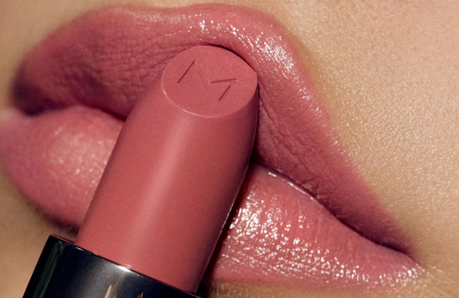 closeup of lipstick and lips
